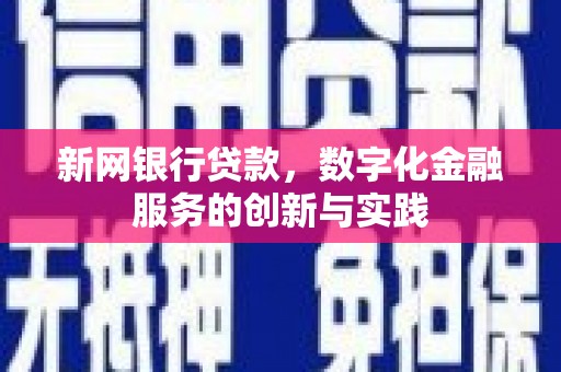 镇平新网银行贷款，数字化金融服务的创新与实践