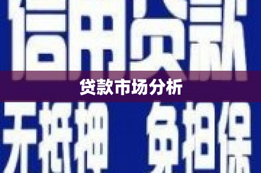 南安贷款市场分析