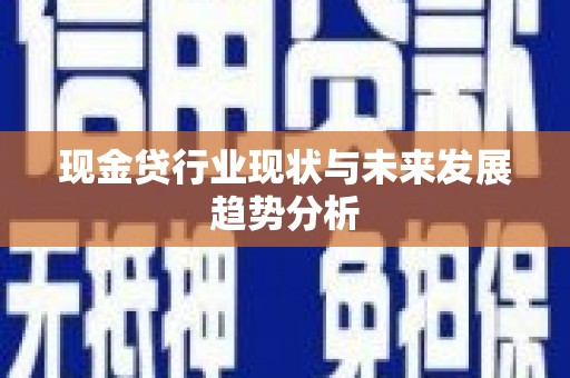 澜沧现金贷行业现状与未来发展趋势分析