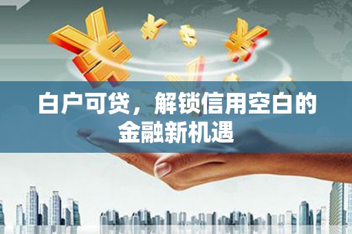 雾峰白户可贷，解锁信用空白的金融新机遇
