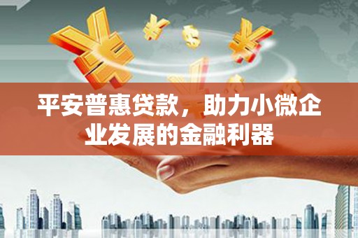 北关平安普惠贷款，助力小微企业发展的金融利器